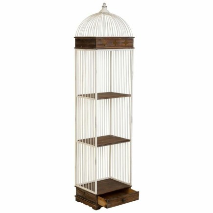 Estantería Alexandra House Living Blanco Metal Madera MDF 31 x 172 x 41 cm