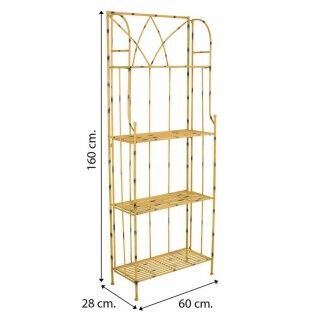 Estantería Alexandra House Living Amarillo Forja 28 x 160 x 60 cm