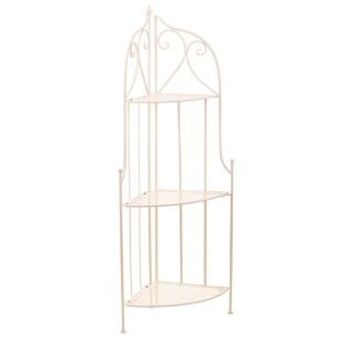 Estantería de Esquina Alexandra House Living Blanco Metal Hierro Forja 30 x 38 x 30 cm