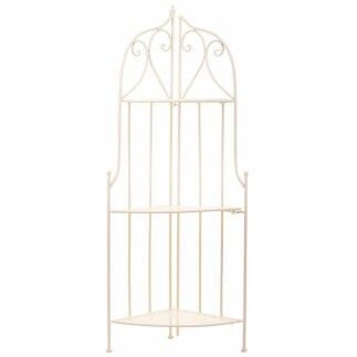 Estantería de Esquina Alexandra House Living Blanco Metal Hierro Forja 30 x 38 x 30 cm