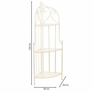 Étagère d'Angle Alexandra House Living Blanc Métal Fer Forge 30 x 38 x 30 cm