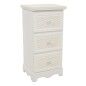 Mesita de Noche Alexandra House Living Blanco Crema 26 x 60 x 31 cm