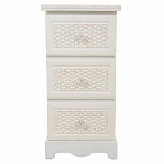 Mesita de Noche Alexandra House Living Blanco Crema 26 x 60 x 31 cm