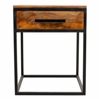 Table de Nuit Alexandra House Living Marron Noir 61 x 57 x 61 cm