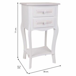 Table de Nuit Alexandra House Living Blanc 31 x 71 x 38 cm