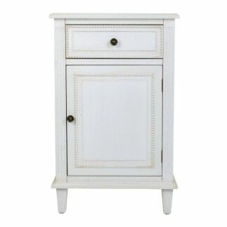 Mesita de Noche Alexandra House Living Blanco 36 x 72 x 45 cm