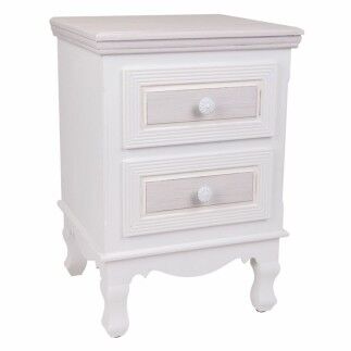 Mesita de Noche Alexandra House Living Blanco 33 x 53 x 37 cm