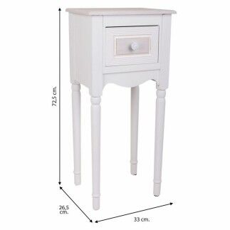 Table de Nuit Alexandra House Living Blanc 26 x 72 x 33 cm