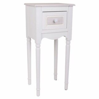 Mesita de Noche Alexandra House Living Blanco 26 x 72 x 33 cm