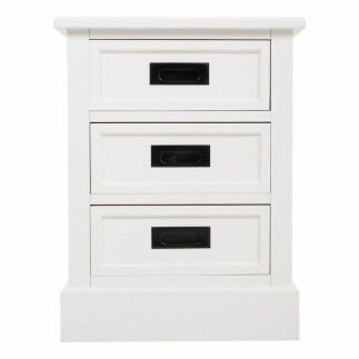 Mesita de Noche Alexandra House Living Blanco 35 x 60 x 45 cm