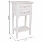 Mesita de Noche Alexandra House Living Blanco 26 x 69 x 37 cm