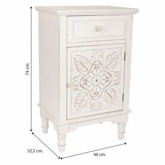 Mesita de Noche Alexandra House Living Blanco 32 x 74 x 46 cm