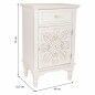 Mesita de Noche Alexandra House Living Blanco 32 x 74 x 46 cm