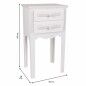 Mesita de Noche Alexandra House Living Blanco 28 x 69 x 38 cm