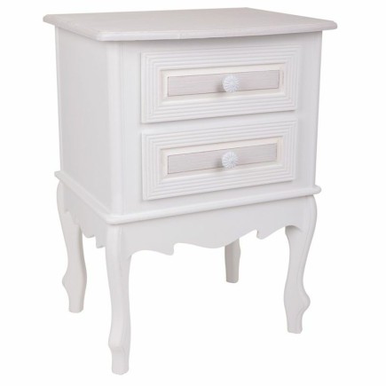 Mesita de Noche Alexandra House Living Blanco 34 x 57 x 42 cm