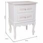 Table de Nuit Alexandra House Living Blanc 34 x 57 x 42 cm