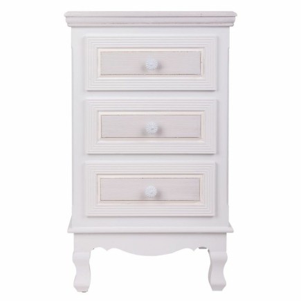 Mesita de Noche Alexandra House Living Blanco 33 x 68 x 41 cm