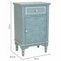 Mesita de Noche Alexandra House Living Azul Blanco 32 x 74 x 46 cm