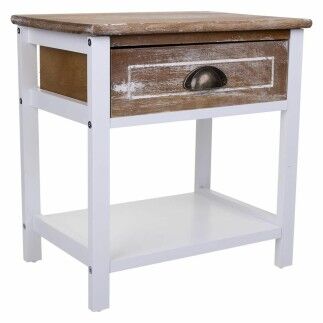 Table de Nuit Alexandra House Living Blanc 29 x 42 x 40 cm