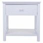 Mesita de Noche Alexandra House Living Blanco 29 x 42 x 40 cm