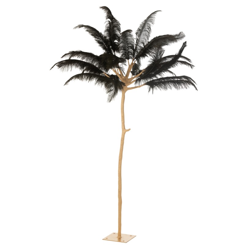 Árbol plumas en acero oro/negro talla L