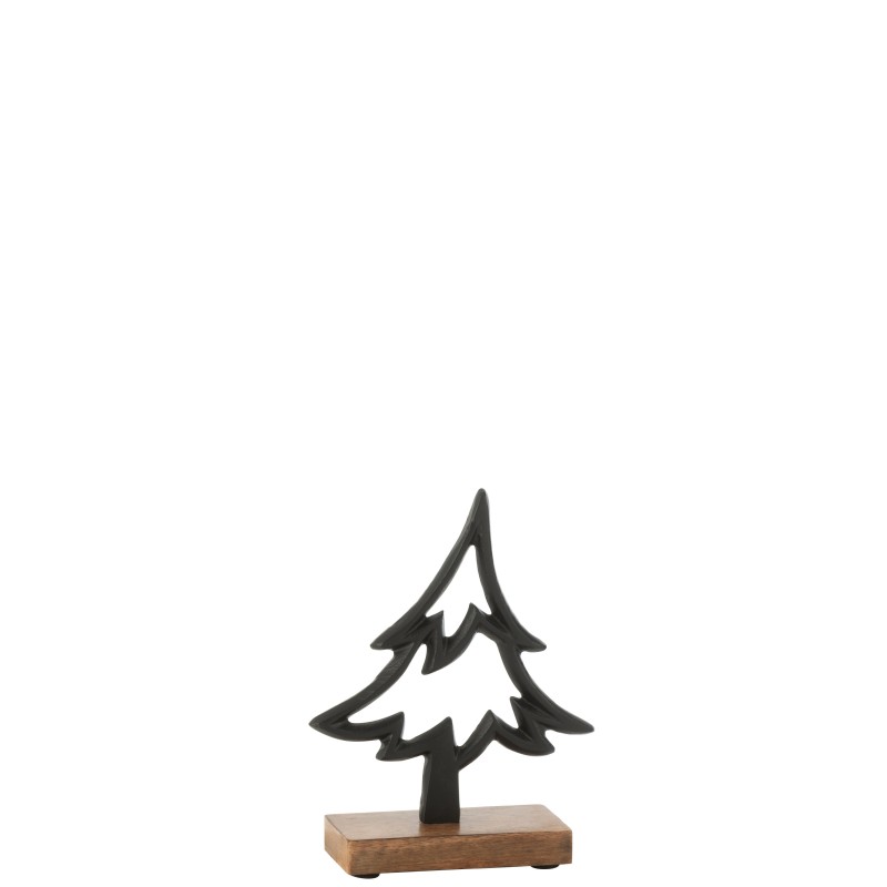 Sapin décoratif en aluminium noir 13*5*16.5 cm