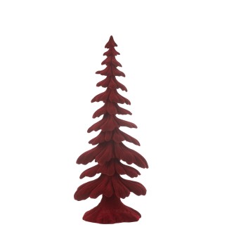 Árbol decorativo de resina roja 14.5*9*36 cm