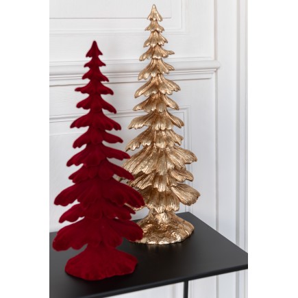 Árbol decorativo de resina roja 14.5*9*36 cm