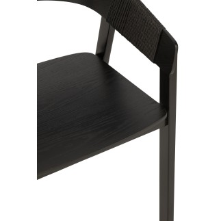 Chaise en bois noir 57.1*52.8*76.8 cm