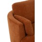 Fauteuil en bois et textile orange 109*100*89 cm