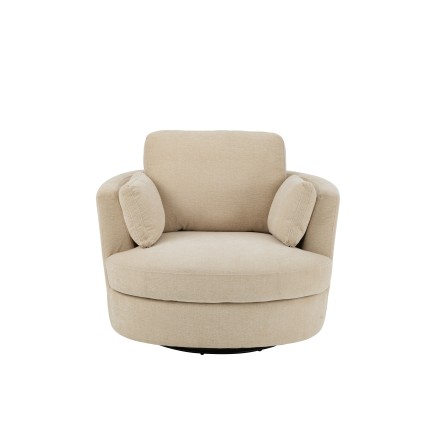 Fauteuil en tissu beige 109*100*89 cm