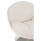 Chaise relax en métal et tissu beige 88.5*83.5*83.5 cm