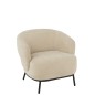 Fauteuil lounge en bois beige 84*82*76 cm