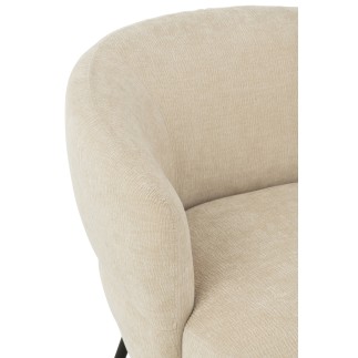 Fauteuil lounge en bois beige 84*82*76 cm