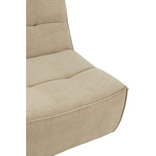 Sofá de madera y textil beige 83*97*83 cm