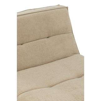 Sofá de madera y textil beige 83*97*83 cm