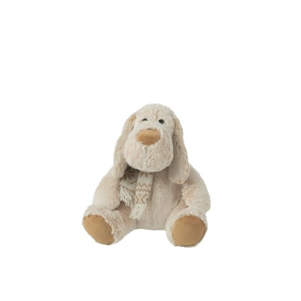 Peluche chien beige 25*25*25 cm