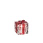 Boite cadeau en verre rouge 8.5*8.5*9 cm