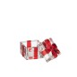 Boite cadeau en verre rouge 8.5*8.5*9 cm