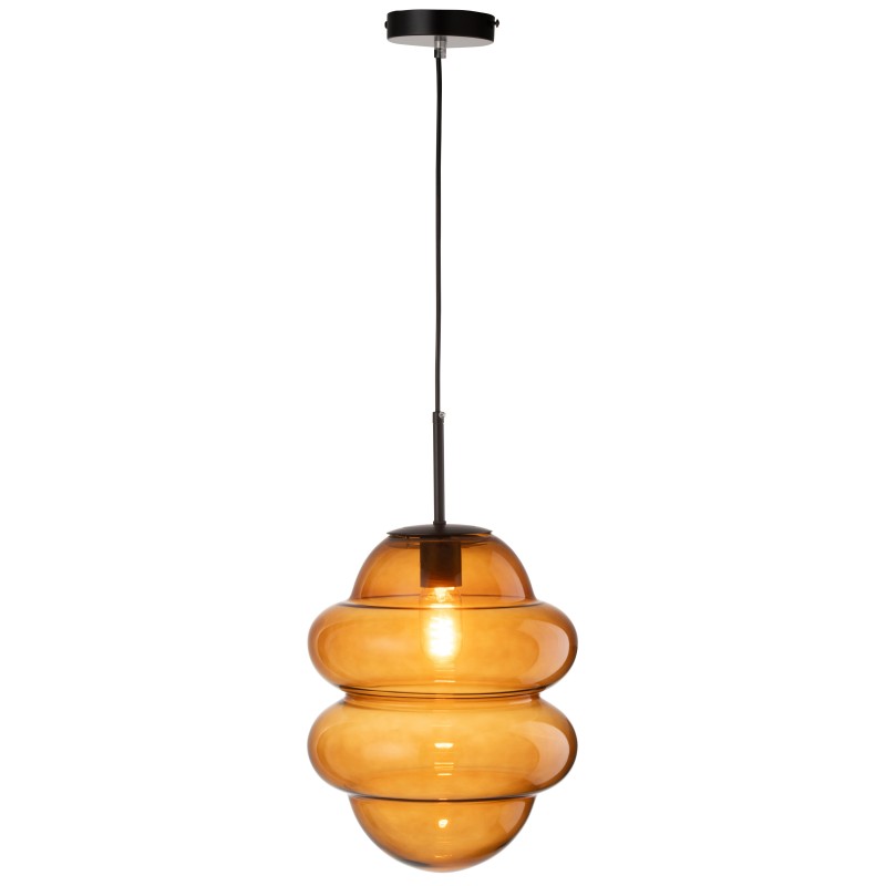 Lampe suspendue en verre marron 28*28*160 cm