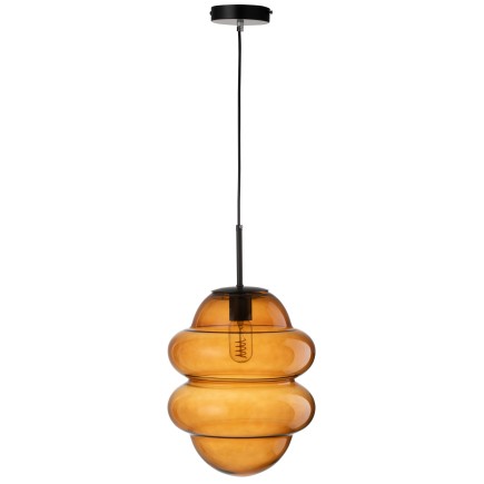 Lampe suspendue en verre marron 28*28*160 cm