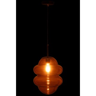 Lampe suspendue en verre marron 28*28*160 cm