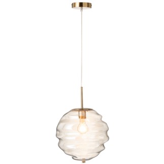 Lampe suspendue en verre marron 30*30*34 cm