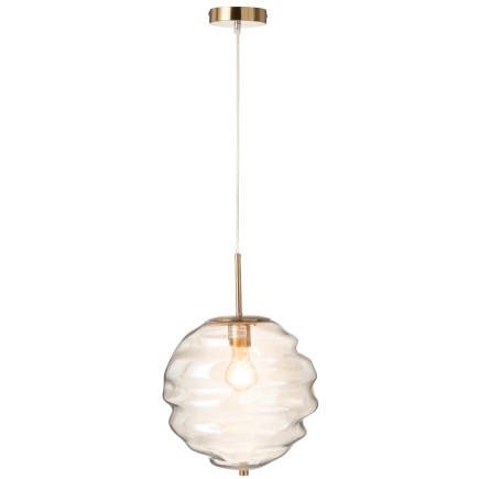 Lampe suspendue en verre marron 30*30*34 cm