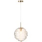 Lampe suspendue en verre marron 30*30*34 cm