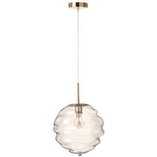 Lampe suspendue en verre marron 30*30*34 cm