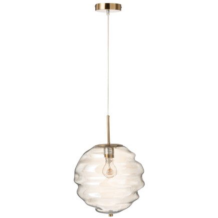 Lampe suspendue en verre marron 30*30*34 cm