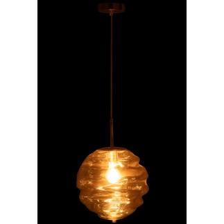 Lampe suspendue en verre marron 30*30*34 cm