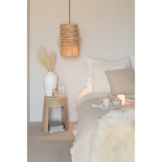 Lampe suspendue en bois naturel 38*38*50 cm