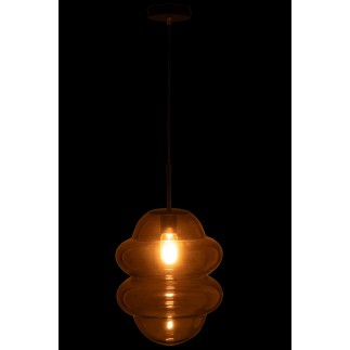 Lampe suspendue en verre gris 28*28*160 cm